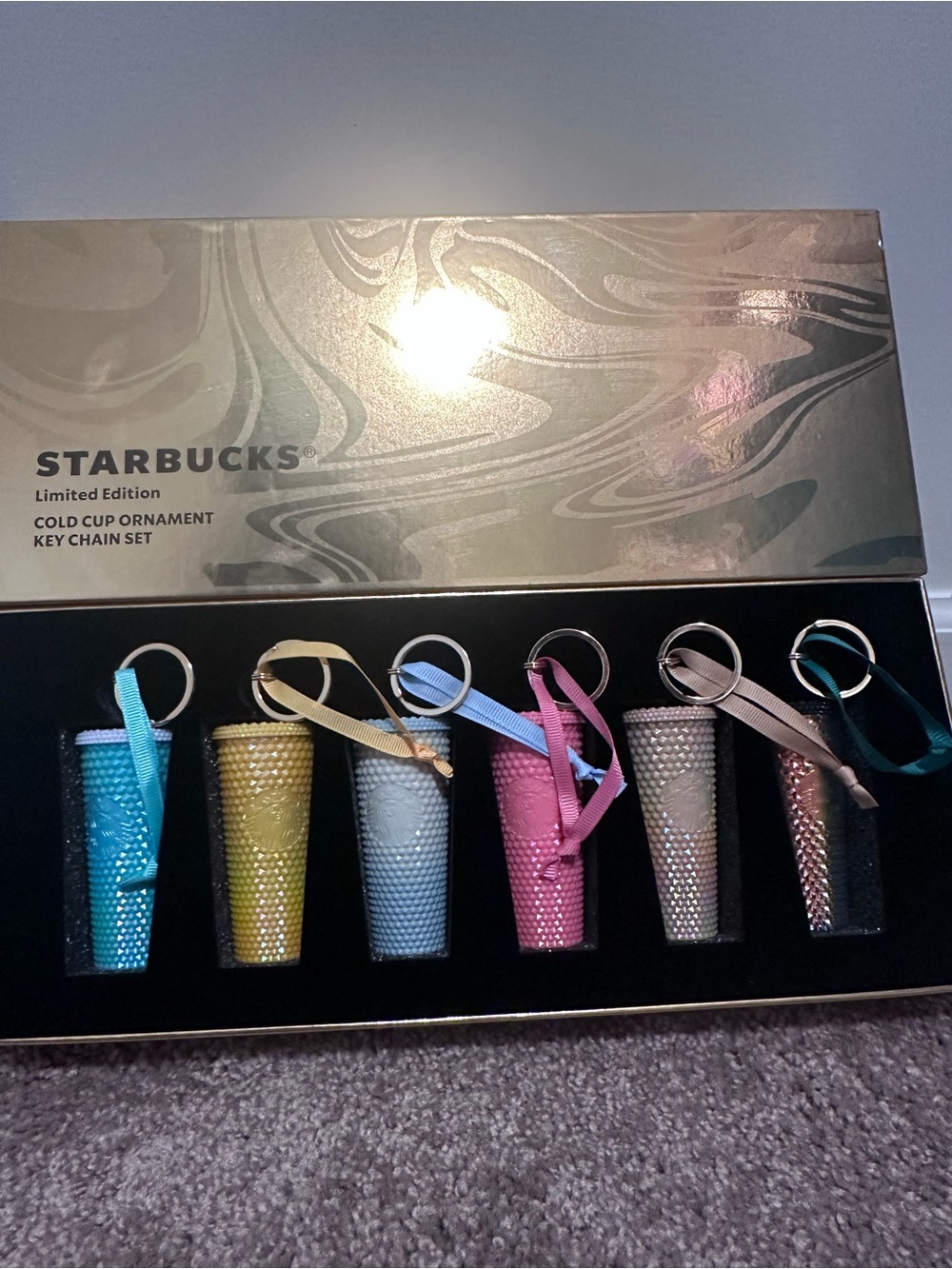 Starbucks Limited Edition Cold Cup Ornament Keychain Set - Multicolor